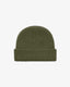 Army Green Short fisherman-style beanie with wide ribbed knit displayed flat for product detail.