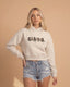 Women’s cropped western hoodie featuring minimalist wild horse artwork on premium fleece fabric by Montavor.