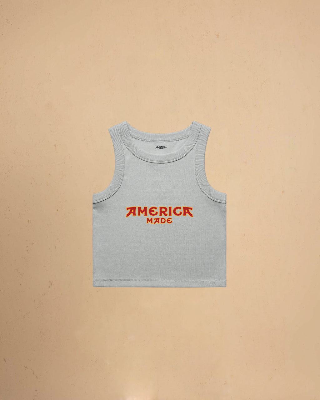 Storm America Made Crop Tank Top by Montavor featuring a premium cropped slim-fit silhouette with Western-inspired graphic design.