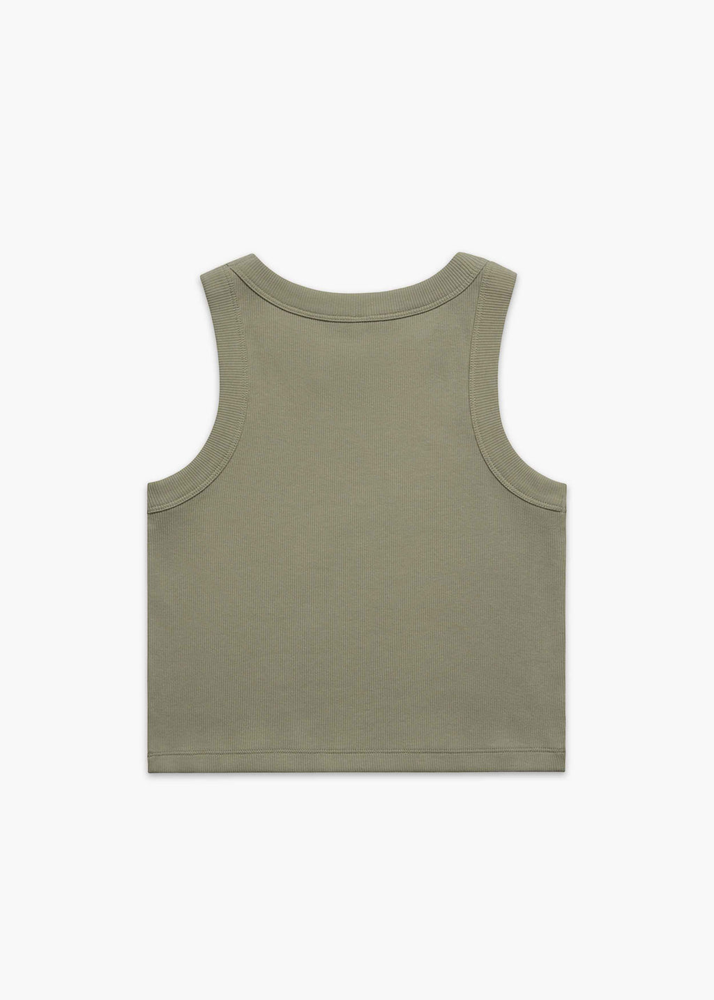 Back of Eucalyptus America Provisions Logo Female Organic Crop Tank Top printed and shipped from the USA