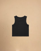 Black tank top on a beige background