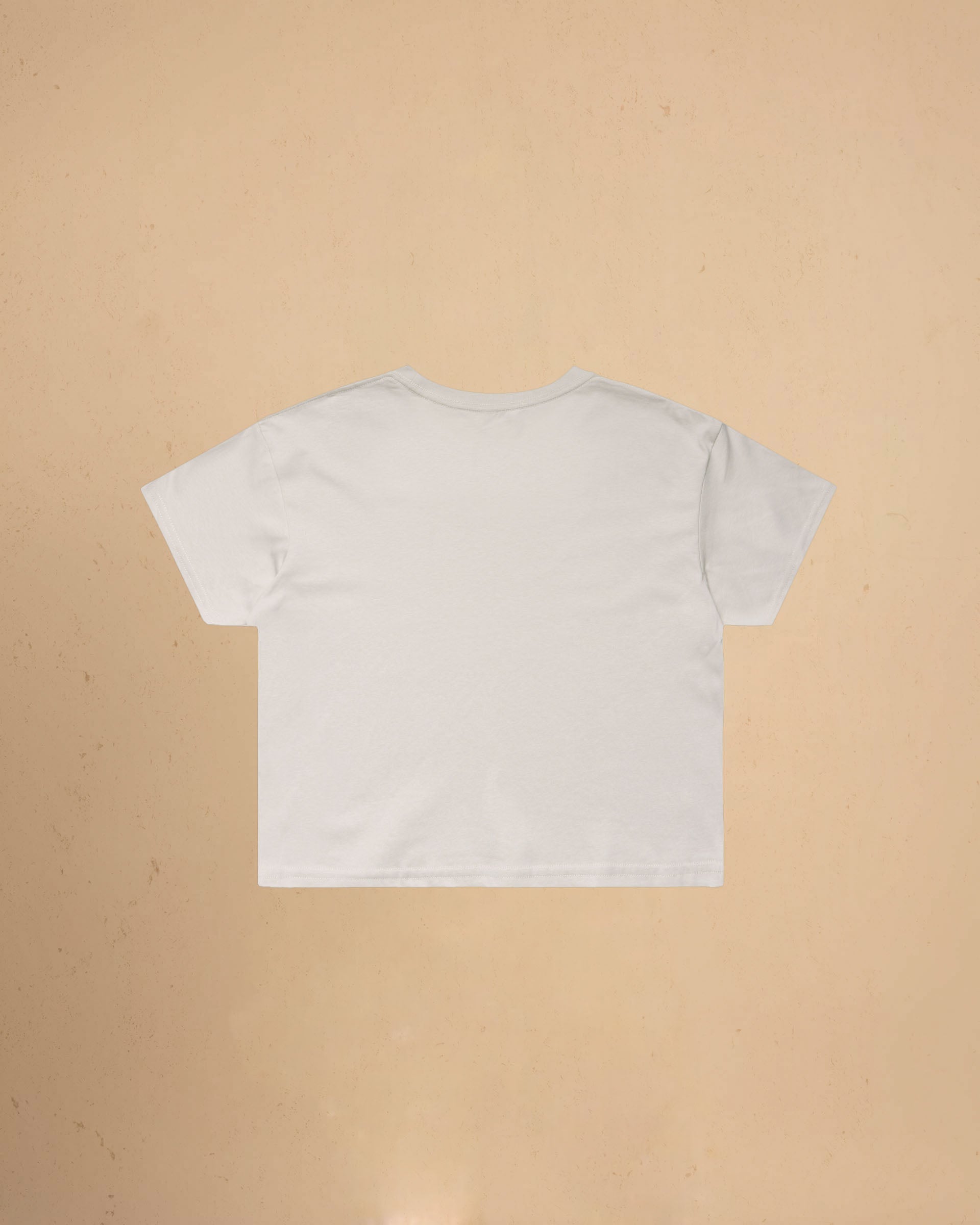 Bone t-shirt on a beige background