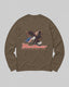 Montavor American Eagle long sleeve T-shirt, back view with bald eagle, American flag and Montavor Western Without Limits graphic.