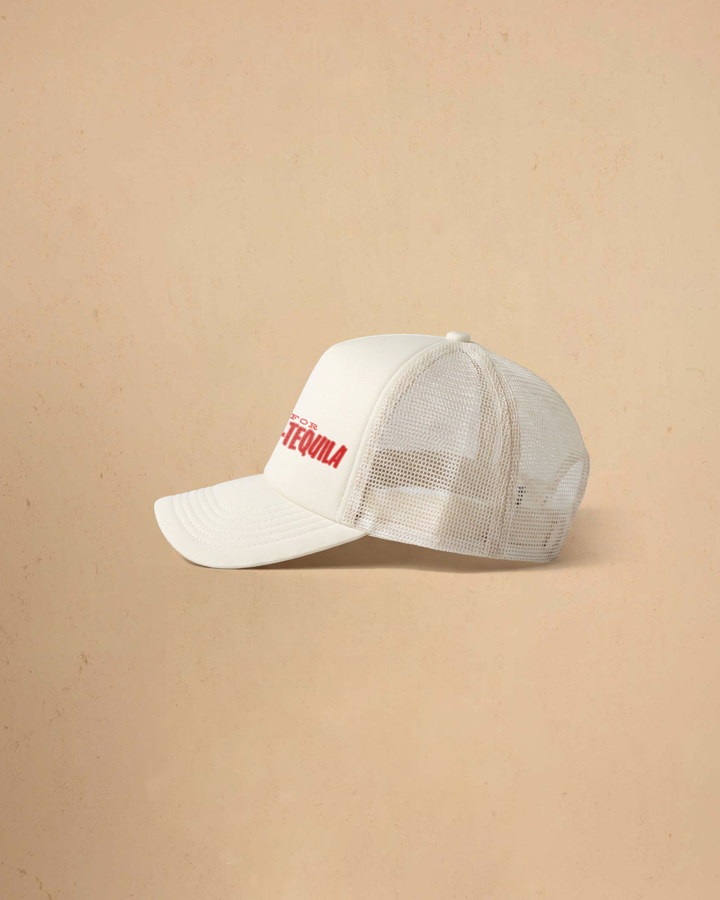 Built For Trouble trucker cap featuring a bold Western-inspired graphic on a high-profile foam-front snapback cap with breathable mesh backing.