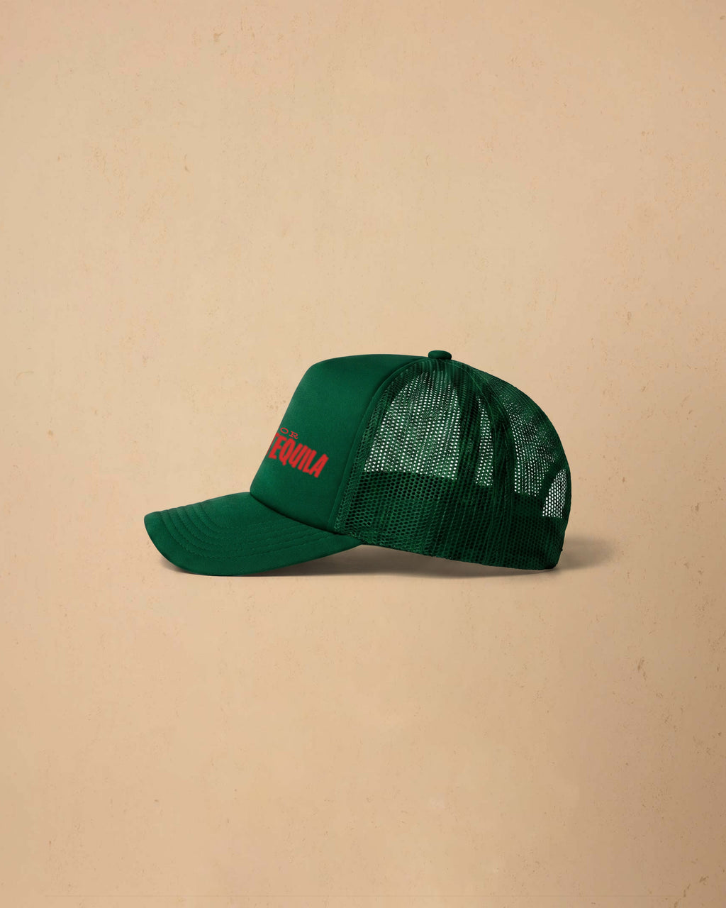 Built For Trouble trucker cap featuring a bold Western-inspired graphic on a high-profile foam-front snapback cap with breathable mesh backing.