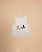 Beige Midnight Rodeo Club tank top on a beige background