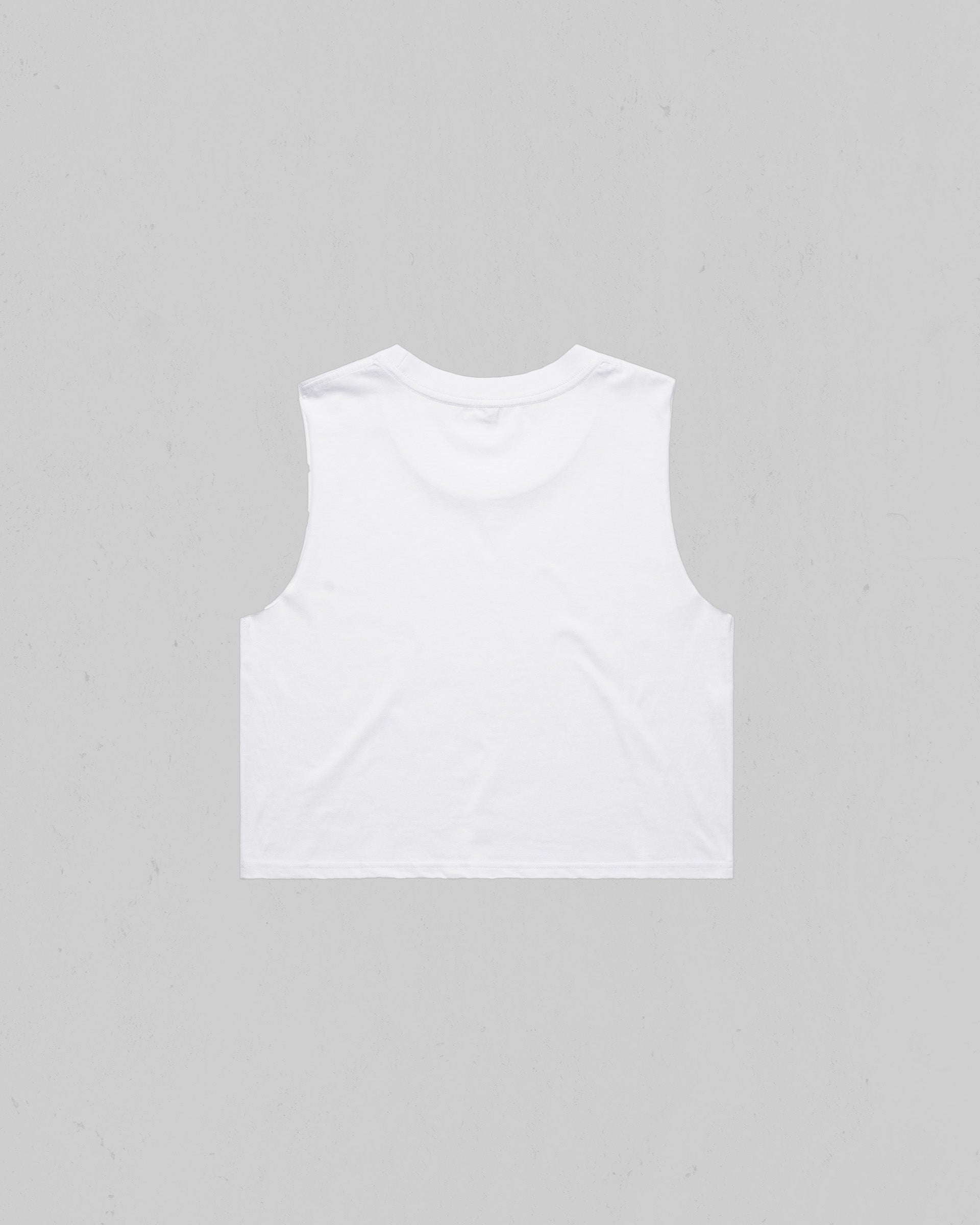 Back Women’s crop tank top by Montavor.