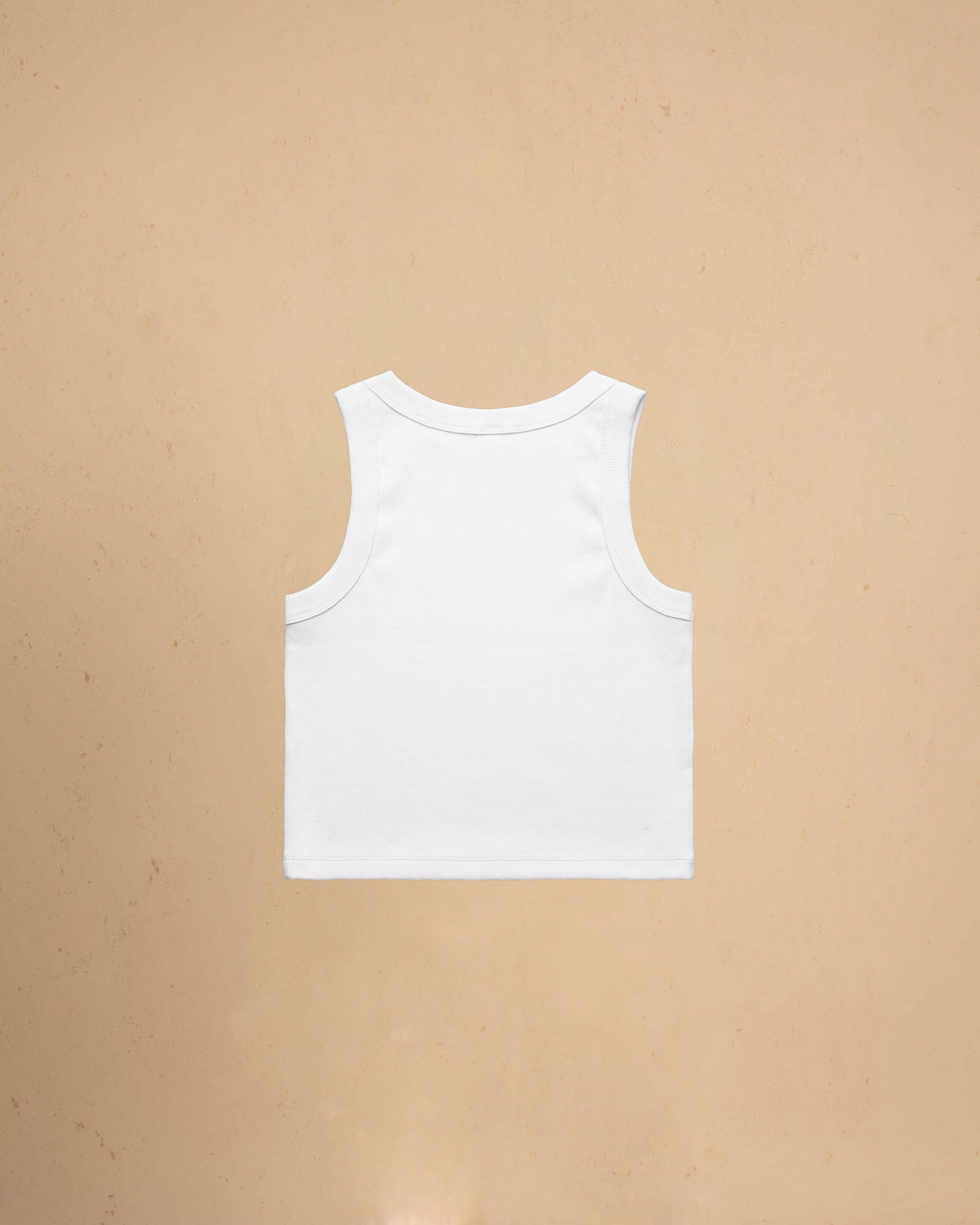White tank top on a beige background