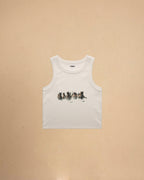 Women’s Wild Horses western-inspired cropped tank top with vintage horse graphic design by Montavor