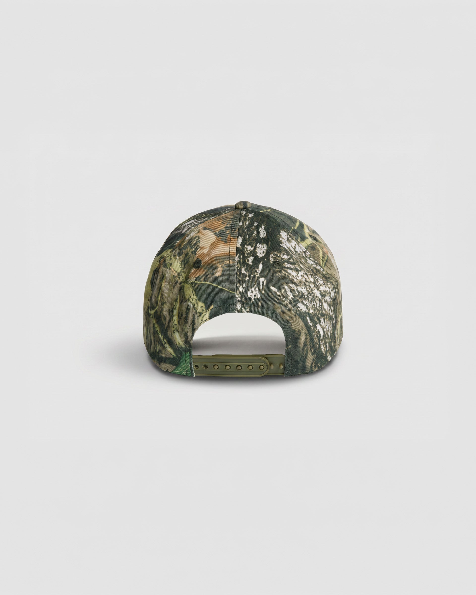 Dive Bar Darlin camo snapback cap with curved peak and bold white lettering on front panel