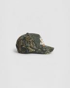 Dive Bar Darlin camo snapback cap with curved peak and bold white lettering on front panel