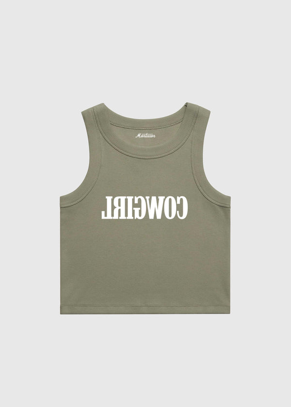 Reverse Cowgirl Crop Tank